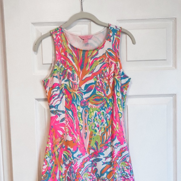Lilly Pulitzer Neon Coral Dress - Picture 2 of 8